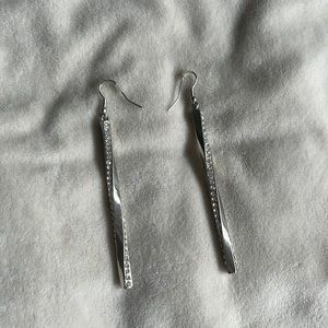 Silver and “diamond” earrings from Bebe